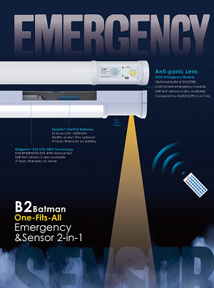 Fanxstar Innovative Təcili Yardım İşıqlandırma Həll yolu: Bridgelux K24 2-in-1 Ağıllı Təcili Yardım Sürücü Elektrik Təchizatı